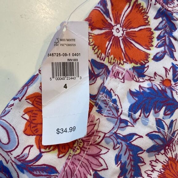 Gap NWT 3 inch shorts, pink and purple orange orange size 4 - Picture 4 of 7